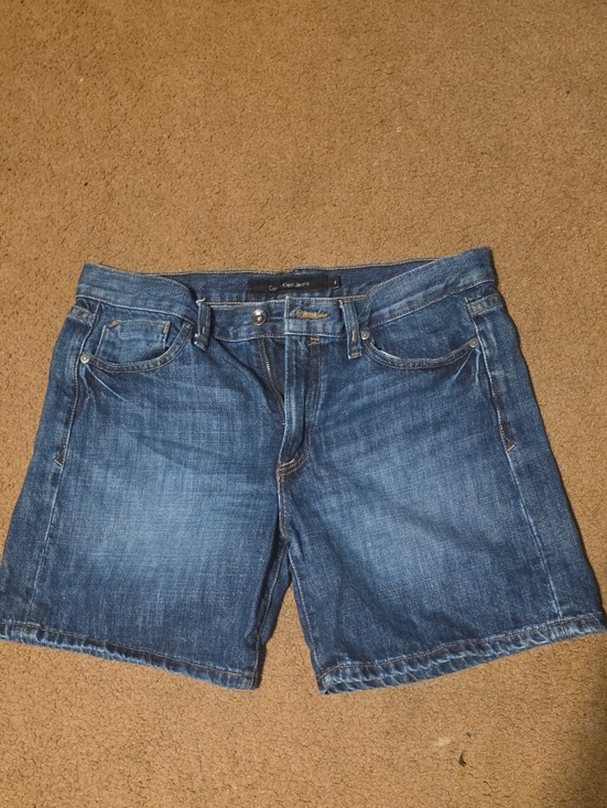 Calvin Klein Pants - Calvin‎ Klein Blue Denim Cutoff Shorts Classic 5 Pocket Faded Wash Casual